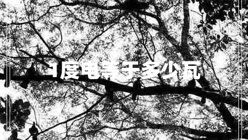 1度電等于多少瓦 1度電等于多少瓦